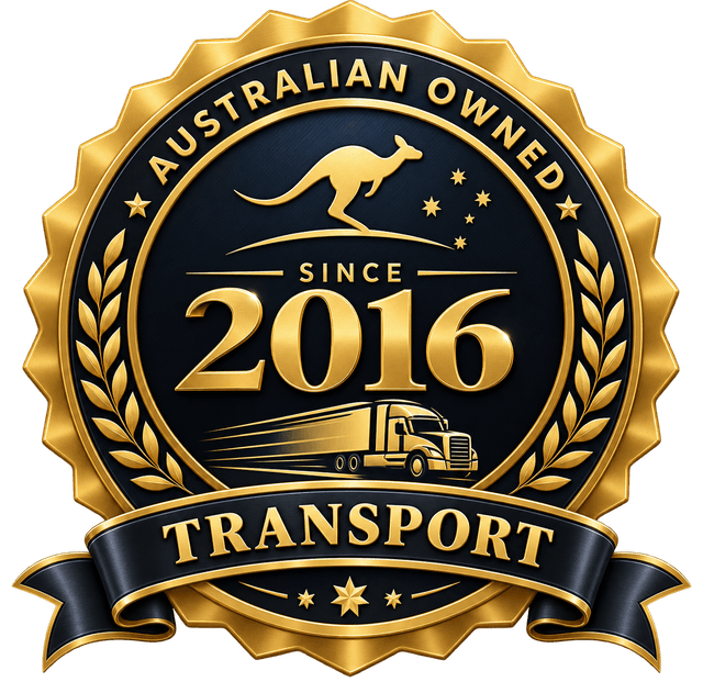 Australian Owned Since 2016 - Masuta Bros Transport Official Badge